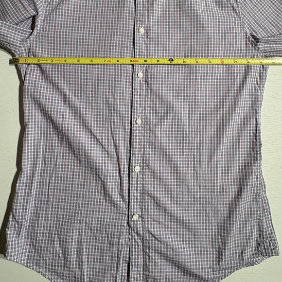 Brunello Cucinelli Lavender Checkered Button Down Shirt - Picture 5 of 6
